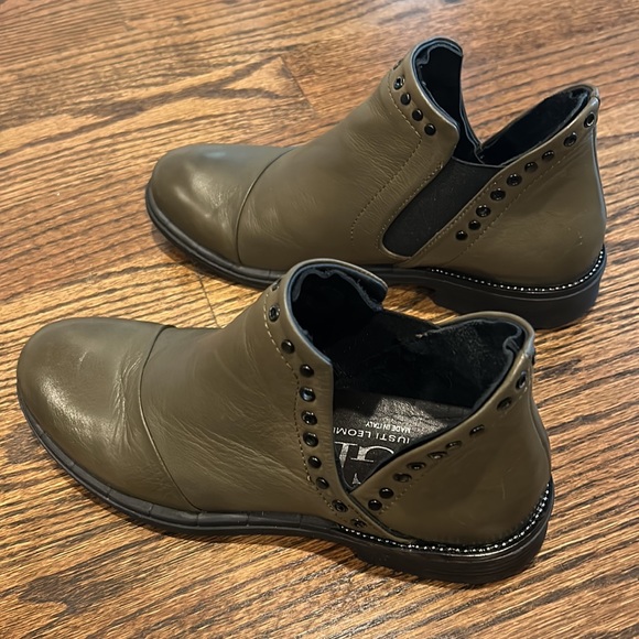 ATTILIO GIUSTI LEOMBRUNI AGL booties in army green. Size 38 - Picture 5 of 7